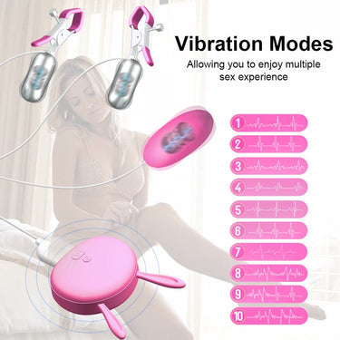 Triple Bunny- Rechargeable Vibrating Nipple Clamps and Clitoral Egg Bullet Nipple Clamps Scandals